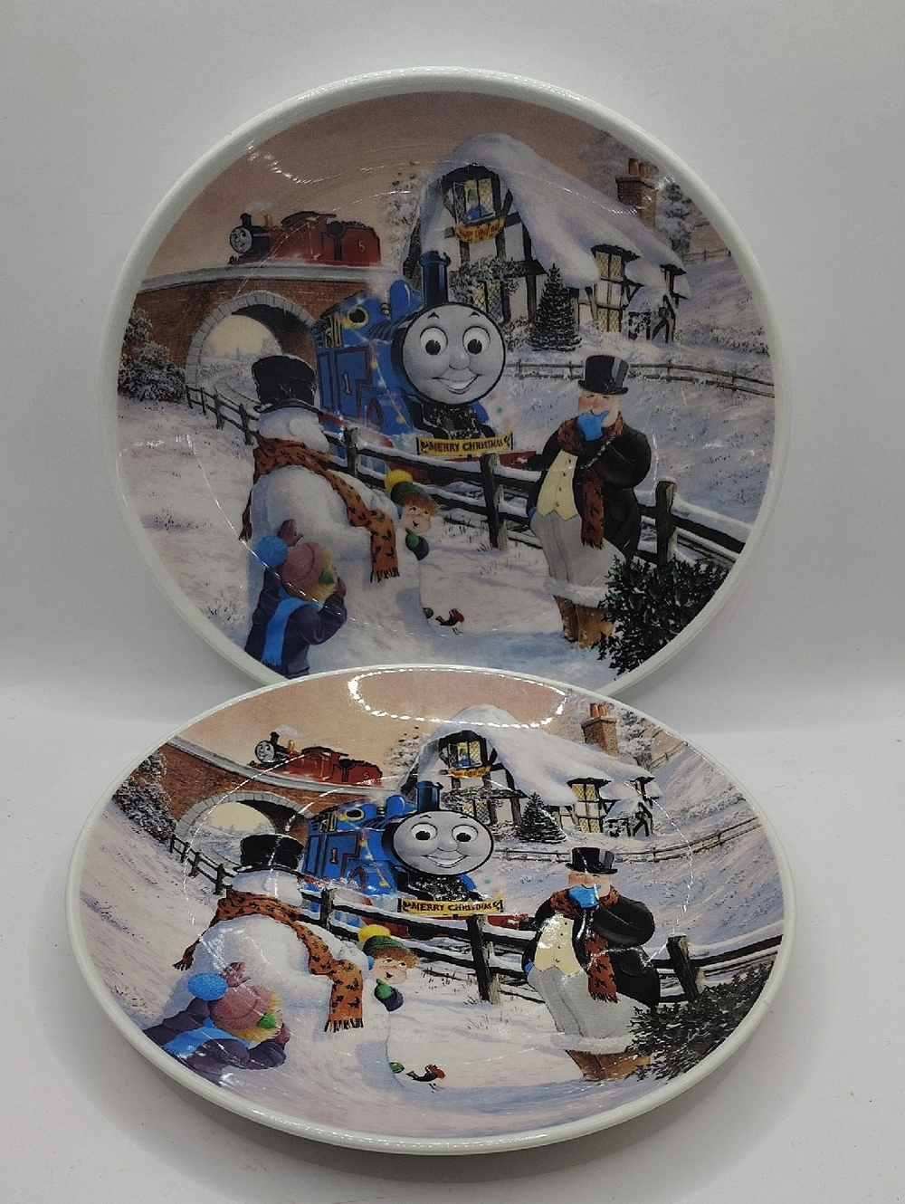 Thomas the Tank Engine & Friends Wedgwood Christmas Collector Plates, Set Of 2